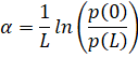 Equation of amplitude attenuation coefficient of ultrasound with distance