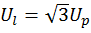 Voltage in the star connection